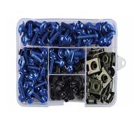 Kit de tornillos de carenado Para Para Ninja ZX6R ZX7R ZX9R ZX10R ZX10RR ZX12R ZX14R ZX 4RR 6R 7R 9R 10R 12R 14R 10RR Kit De Tornillos De Carenado Clips De Tuerca(AZUL)