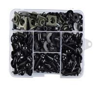 Kit de tornillos de carenado Para Para Ninja ZX6R ZX7R ZX9R ZX10R ZX10RR ZX12R ZX14R ZX 4RR 6R 7R 9R 10R 12R 14R 10RR Kit De Tornillos De Carenado Clips De Tuerca(Negro)