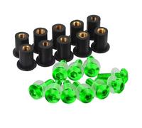 Kit de tornillos de carenado Para T MAX 530 DX TMAX 530 SX T MAX 500 TMAX 500 TMAX 560 2001-2023 5mm 10 Uds Pernos Deflectores De Parabrisas(VERDE)