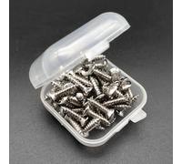Kit de tornillos de metal para golpeador de guitarra con caja para guitarra eléctrica St y bajo, piezas de repuesto (cromado)
