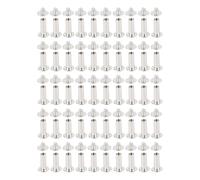 Kit de tornillos de remache 50 juegos de sujetadores de encuadernación de acero inoxidable M4 5x14x9,5 mm Remaches y tornillos de cabeza redonda plana para ropa artesanal de cuero