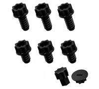 Kit de Tornillos de Repuesto para Muebles de Jardín Compatibles con Keter Allibert - 6 Piezas (3-45mm y 3-34mm) + Adaptador Universal/Tornilleria Para Muebles de Jardín ABS (Negro)