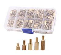 Kit de tornillos de separadores de placa base M3 de 300 piezas, separadores de latón Espaciador de montaje de rosca métrica macho hembra hexagonal para proyectos electrónicos de