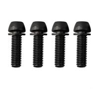 Kit de tornillos de vástago de acero para montaje en columna de dirección de manillar de bicicleta 4 M5 x 20 mm y 4 pernos roscados M6 x 20 mm (M6 x 20 negro2)