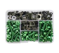 Kit De Tornillos para Carenado De Motocicleta para Piaggio Vespa GTS 300, 177 Piezas, Clips De Fijación, Tuercas para Carrocería Y Parabrisas Kits De Pernos De Carenado(Verde)