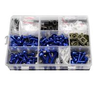 Kit De Tornillos para Carenado Motocicleta para para CB1300 2003-2010 Tuercas Full Speed, Cubierta Lateral, Surtido Wellnut Tornillos De Montaje Carrocería(Azul)