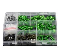 Kit De Tornillos para Carenado Motocicleta para para CB1300 2003-2010 Tuercas Full Speed, Cubierta Lateral, Surtido Wellnut Tornillos De Montaje Carrocería(Verde)