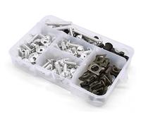 kit de tornillos para carenado Para CRF450R CRF250X CRF450X Kit Tornillos Carenado Motocicleta Carrocería Pernos Resorte Clips Fijación(Silver)