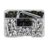 Kit De Tornillos para Carenado para Suzuki GSXR 600 750 1000 K1 K2 K3 K4 K5 K6 K7 K8 K9 K10 190 Piezas Tornillos De Fijación para Parabrisas Tornillos para Pernos De Motocicleta(Plata)