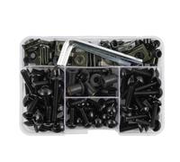 Kit De Tornillos para Carenado para Suzuki GSXR 600 750 1000 K1 K2 K3 K4 K5 K6 K7 K8 K9 K10 190 Piezas Tornillos De Fijación para Parabrisas Tornillos para Pernos De Motocicleta(Negro)