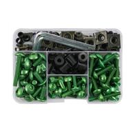 Kit De Tornillos para Carenado para Suzuki GSXR 600 750 1000 K1 K2 K3 K4 K5 K6 K7 K8 K9 K10 190 Piezas Tornillos De Fijación para Parabrisas Tornillos para Pernos De Motocicleta(Verde)