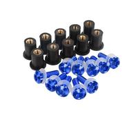 Kit De Tornillos para Parabrisas De Motocicleta para B&MW F800ST HP4 K1200S F-800ST K-1200S, Tuercas, Pernos Y Fijaciones Motocicleta Aluminio Tuercas Tornillos Carenado(Azul)