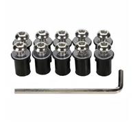 Kit De Tornillos Para Parabrisas M5 10 Uds Para Versys Para 300 650 1000 Para ZX6R ZX7R ZX10R ZX14R ZZR Tornillo accesorios motocicleta(Plata)