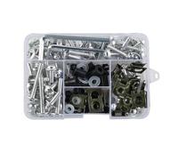 Kit De Tornillos, Tuercas Y Clips para Carenado para para VERSYS 650 para Ninja 300 400 650 para ZX6R para Vulcan S 650 para ZX10R KLX250 Kit Pernos De Carenado Motocicleta(Plata)