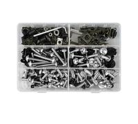 Kit De Tornillos Y Pernos De Carenado para Motocicleta para S1000RR (2009-2021), 253 Piezas, Clip De Sujeción, Tuercas De Parabrisas. Tuercas de carenado(Plata)