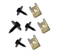 Kit de tornillos y tuercas de coche de 20/40 piezas, clips de retención tipo U, sujetadores de metal de tono bronce para instalación de burlete interior del coche, para clips de montaje de parachoques