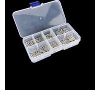 Kit de tornillos y tuercas hexagonales M2 industriales - Acero inoxidable 304, resistente al óxido, surtido de 230 piezas (M2x4 a M2x16mm tornillos + tuercas M2)