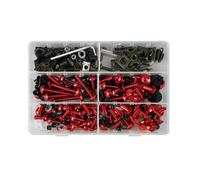 Kit De Tornillos Y Tuercas para Carenado De Motocicleta para K&awasaki para Ninja ZX-4R ZX-6R ZX-10R ZX-25R para Ninja 250 300 400 500 650 1000 Tuercas de carenado(Rojo,253pcs)