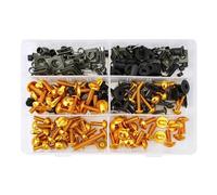 Kit De Tornillos Y Tuercas para Carenado De Motocicleta para Kawasaki ZX6R, ZX7R, ZX9R, ZX10R, ZX12R Y ZX14R (253 Piezas) Tornillos Y Pernos(Oro)