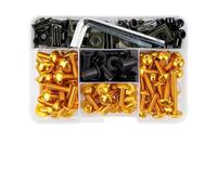 Kit De Tornillos Y Tuercas para Carenado De Motocicleta para para CBR 1000RR, 1100XX, 125R, NC700X, RC51, VTR1000F Tuercas de carenado(Oro,190pcs)