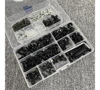 Kit De Tornillos Y Tuercas para Carrocería Motocicleta para Yamaha XVS 650 1100 Aerox 50 155 para Aerox155 Raptor 700 LTZ 400 XMAX300(Negro)