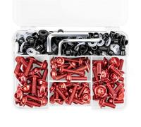 Kit De Tornillos Y Tuercas para Motocicleta para K&awasaki ZX6R, ZX7R, ZX9R, ZX10R, ZX12R Y ZX14R (190 Piezas). Tuercas de carenado(Rojo)
