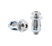 Kit de tornillos y tuercas remache en forma pétalo, Panel remaches Metal expansión, abrazadera for placa matrícula, bloqueo M4 M5 M6 M8, 20/30/50 Uds(Round Head (Silver),M6x20(30Pcs))