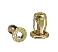 Kit de tornillos y tuercas remache en forma pétalo, Panel remaches Metal expansión, abrazadera for placa matrícula, bloqueo M4 M5 M6 M8, 20/30/50 Uds(Nut Only(Zinc Plate),M8x21(20Pcs))