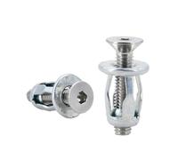 Kit de tornillos y tuercas remache en forma pétalo, Panel remaches Metal expansión, abrazadera for placa matrícula, bloqueo M4 M5 M6 M8, 20/30/50 Uds(Flat Head (Silver),M4x20(20Pcs))