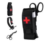 Kit de Torniquete Negro, con Torniquete Tijeras para Traumatismos y Bolsa de Almacenamiento para Policía Soldado Senderismo Camping Guerra Militar