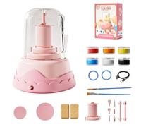 Kit De Torno De Cerámica - Juego De Fabricación Para Adultos, Kits De Arcilla Seca Al Aire | Cerámica Hecha A Mano Para Principiantes, Suministros De Arte Para Esculpir, Artesanía Para Niños, Equipo D