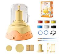 Kit De Torno De Cerámica - Juego De Fabricación Para Adultos, Kits De Arcilla Seca Al Aire | Cerámica Hecha A Mano Para Principiantes, Suministros De Arte Para Esculpir, Artesanía Para Niños, Equipo D