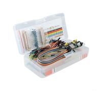 Kit de transistores de placa de pruebas 830point que tiene alambres resistencias diodos sin soldadura LED condensadores potenciómetro zumbador componentes Ic para Arduino