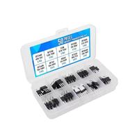 Kit de transistores MOSFET TO-220 IRFZ44N IRF510N IRF540N IRF3205 IRF9540N con alta capacidad de corriente hasta 110 A y rango de voltaje de 55 V a 500 V, adecuado para circuitos electrónicos