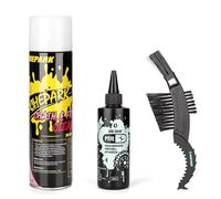 Kit de transmisión para bicicleta: kit completo para la limpieza y lubricación de la transmisión de la bicicleta, con limpiador para bicicletas, aceite para cadenas y cepillo (360P)