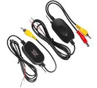 Kit de transmisor y receptor de vídeo inalámbrico de 2,4 GHz para cámara de visión trasera del coche, receptor de transmisor RCA inalámbrico con adaptador de 12 V, transmisión de vídeo a color para