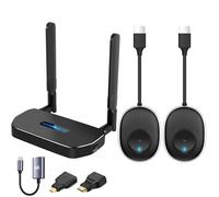Kit de transmisor y receptor HDMI inalámbrico 4K. Un receptor y dos paquetes de transmisores, interruptor a voluntad, distancia a juego de 50 m VGA de doble pantalla de audio de video de