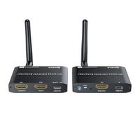 Kit de transmisor y receptor KVM HDMI inalámbrico de 200 m a 60 Hz, HDMI y USB, video, audio y teclado, extensor de mouse de PC a TV con salida local