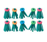Kit de trapeador de desove de acuario, herramienta flotante de cría de peces, juego de trapeador de de espuma, paquete de colección de medios de desove de fibra sintética reutilizable para