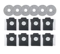 Kit de trapeador de microfibra + bolsas de polvo para L10s Pro, para Ultra Heat/para X40/X50/L40/, para robot aspirador MOVA E30 - 8 paños y 6 bolsas