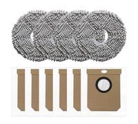 Kit de trapeador y bolsas de polvo compatible con Conga 20090 ProAI InfinitySoap Cut&SPA Robot Aspirador 4 paños de fregona 6 bolsas de polvo Materiales para uso prolongado
