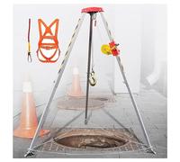 Kit De Trípode De Alta Resistencia Para Espacios Confinados, Patas De 2,13 M, Trípode De Rescate Contra Incendios Para Tuberías, Túneles Y Alcantarillado, Sistema De Elevación De Cable De 30 M Con Pr
