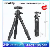 Kit de trípode de bolsillo de fibra de carbono SmallRig con bolsa de almacenamiento con cabezal de bola para DSLR, carga de cámara sin espejo de hasta 5 kg (VT193C0-BH3) 5026 Tripod Kit 5026