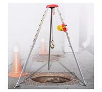 Kit de trípode de rescate de emergencia para alcantarillado/tuberías subterráneas, equipo de acceso seguro ajustable de aluminio para espacios confinados, sistema de rescate para construcción e indu