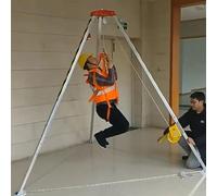 Kit de trípode de rescate de emergencia para espacios reducidos, sistema portátil de detención de caídas con polea de cabrestante de 20/30 m para trabajo aéreo, pozo profundo, seguridad contra