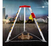 Kit de trípode de rescate de emergencia, sistema de detención de caídas para espacios reducidos 1200/1800/1,179.3 kg de capacidad, incluye cabrestante de 20/30 m y elevador de aluminio para trabajos