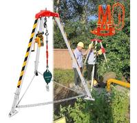 Kit de trípode de rescate para espacios reducidos con cabrestante y arnés de seguridad, capacidad de 1800 libras, soporte de protección contra caídas para lugares altos y cabinas de barco