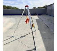 Kit de trípode de rescate para espacios reducidos, trípode de rescate portátil con cabrestante y dispositivo de protección contra caídas, capacidad de 1800 libras, herramienta de emergencia para