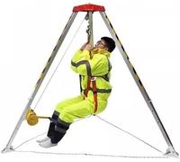 Kit de trípode de rescate resistente para espacios reducidos, cabrestante de 2600 libras, sistema de emergencia de aleación de aluminio, opciones de 1200 libras/1800 libras, duradero y seguro para uso