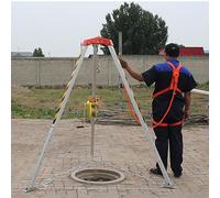 Kit de trípode de rescate resistente para espacios reducidos de 7 pies con cinturón de seguridad de 1200/1800/2500 libras, equipo de detención de caídas para alcantarillado y seguridad de pozos